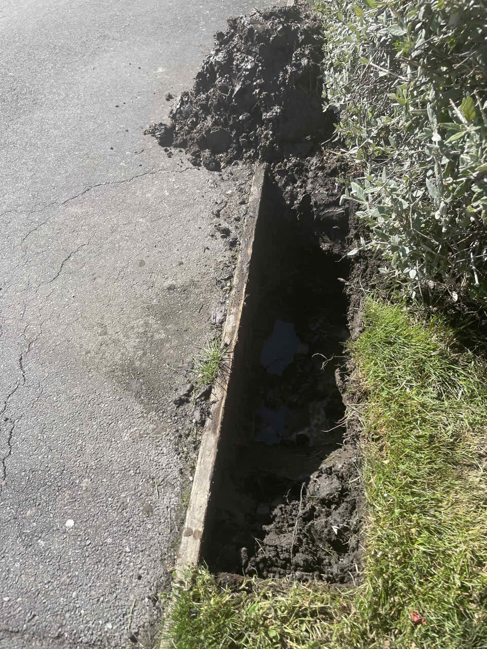 The photograph attached to this water leak report