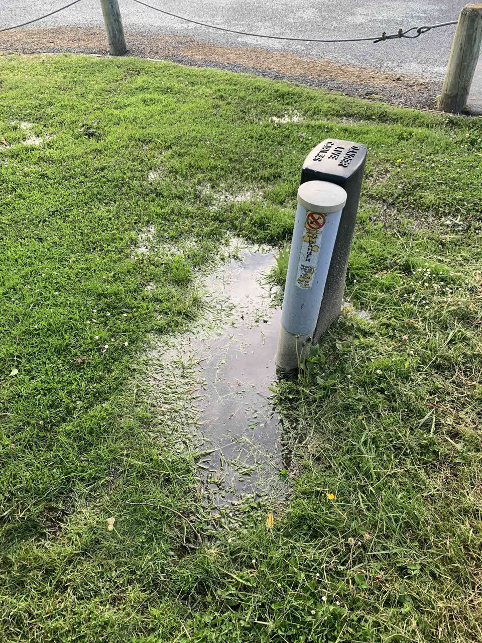 The photograph attached to this water leak report