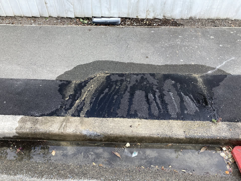 The photograph attached to this water leak report
