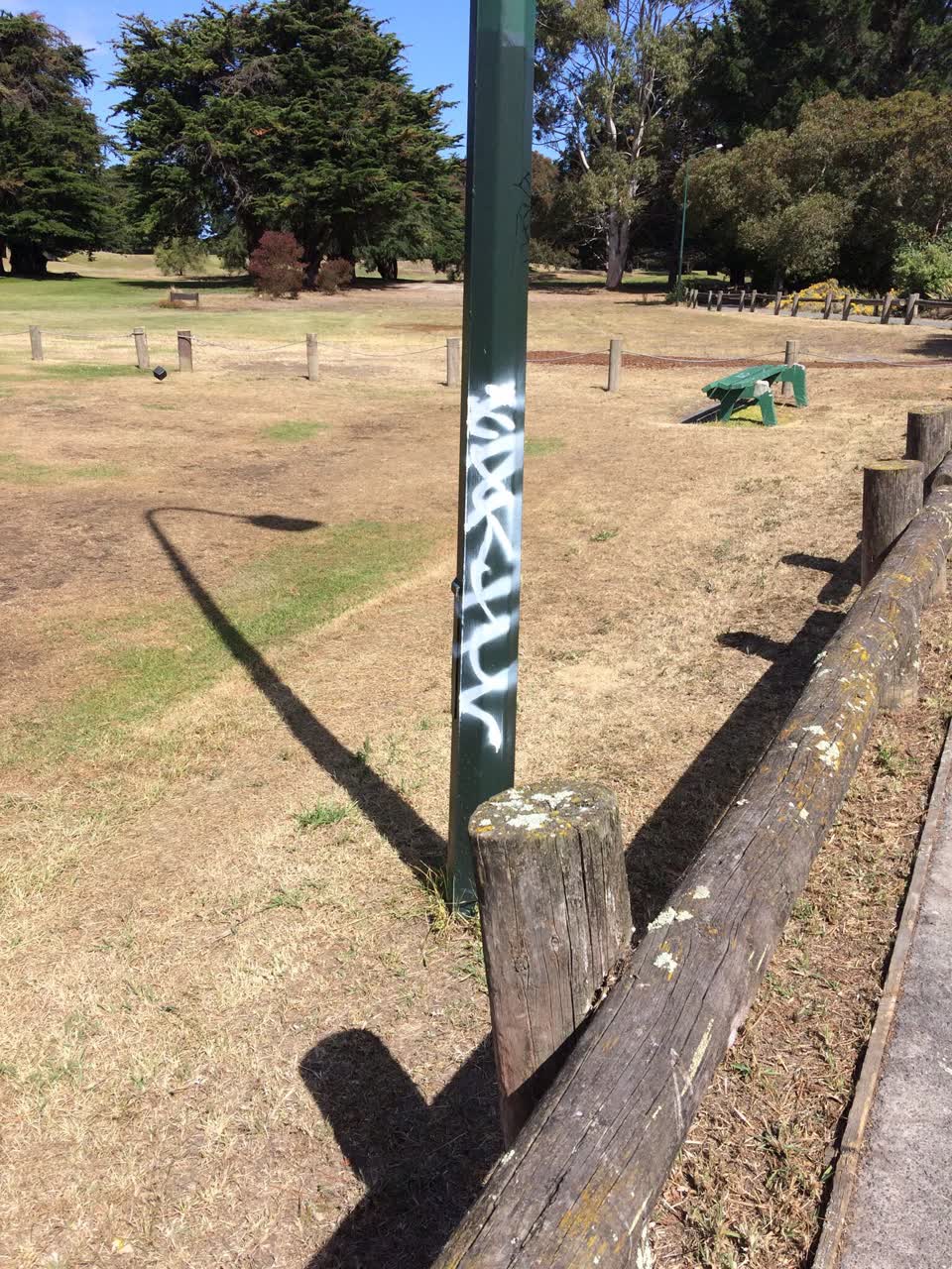 The photograph attached to this graffiti report