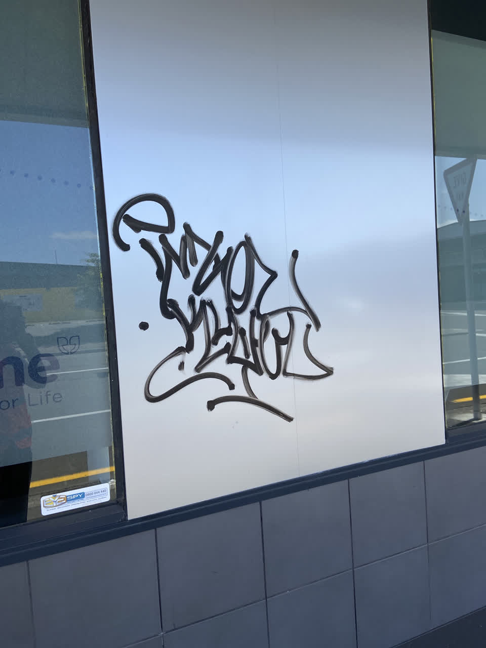 The photograph attached to this graffiti report