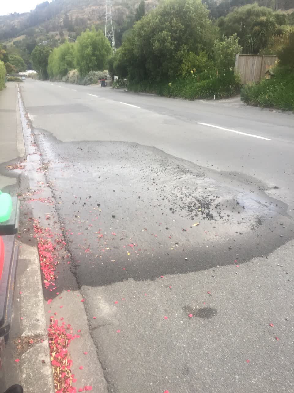 The photograph attached to this water leak report