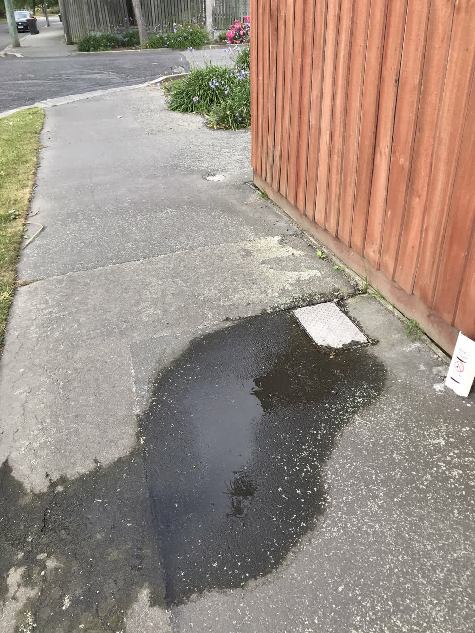 The photograph attached to this water leak report