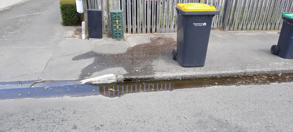 The photograph attached to this water leak report