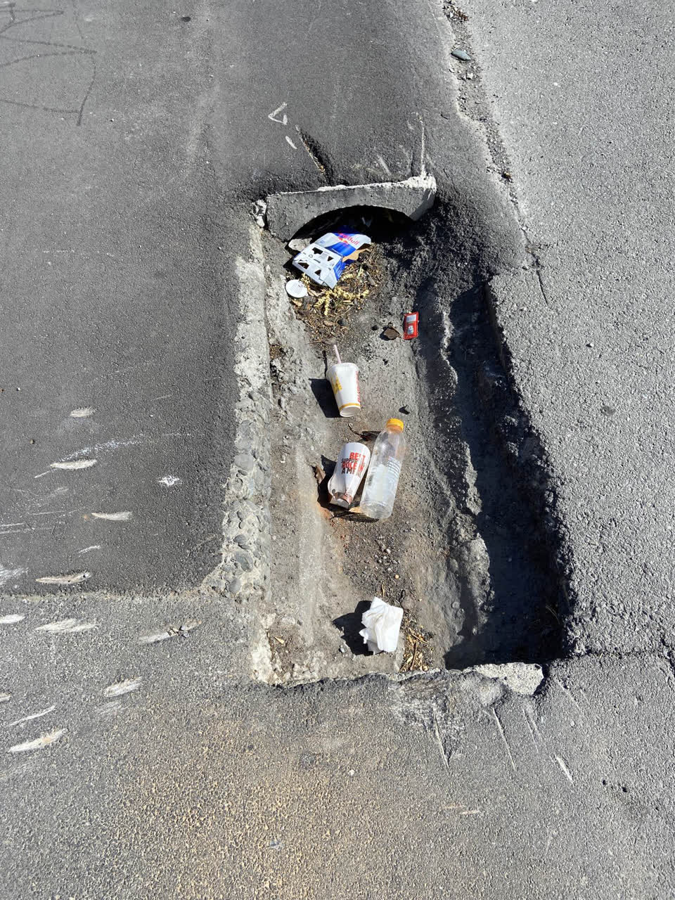 The photograph attached to this rubbish/recycling report