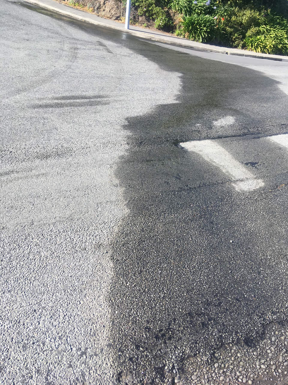 The photograph attached to this water leak report