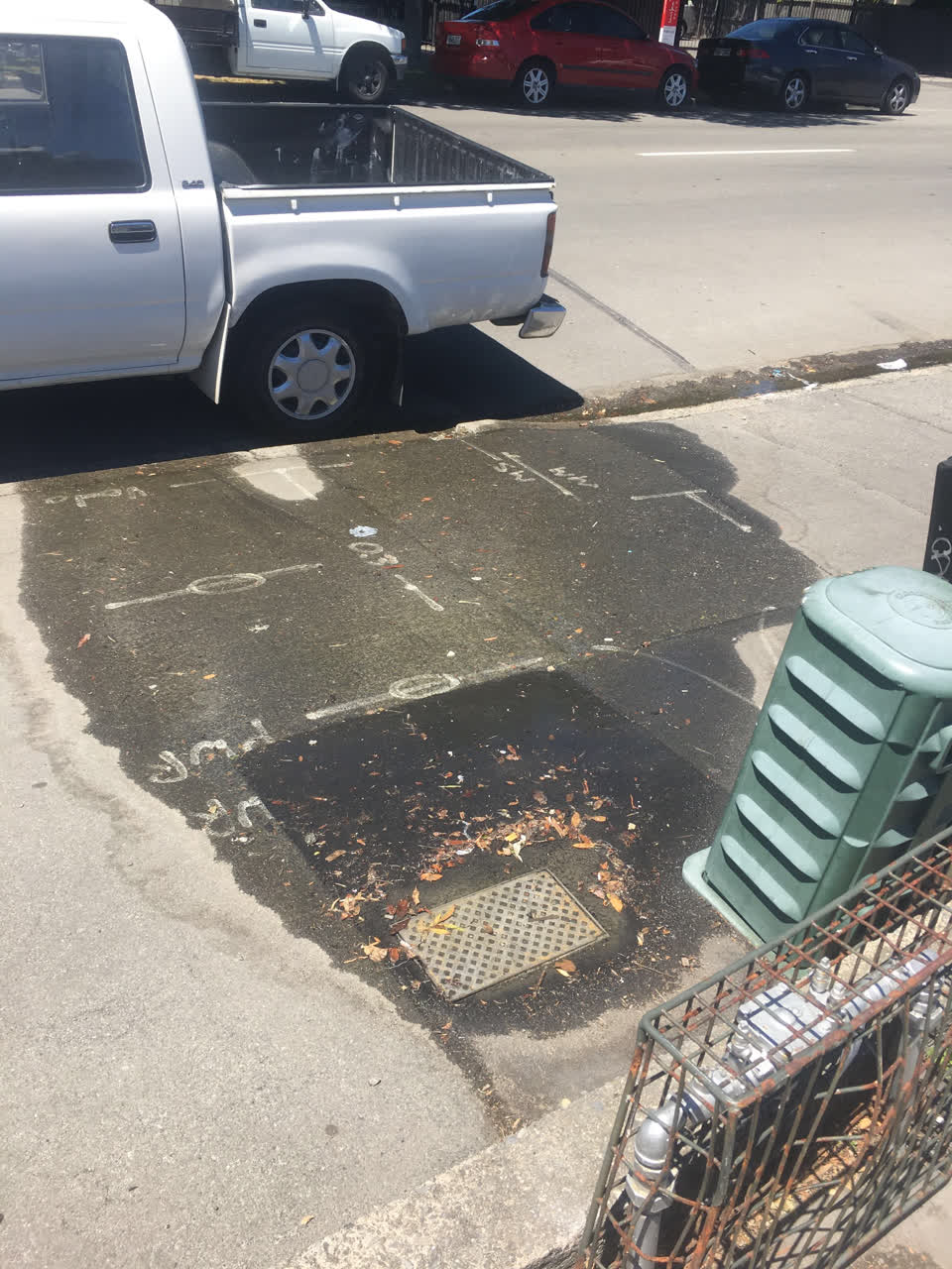 The photograph attached to this water leak report