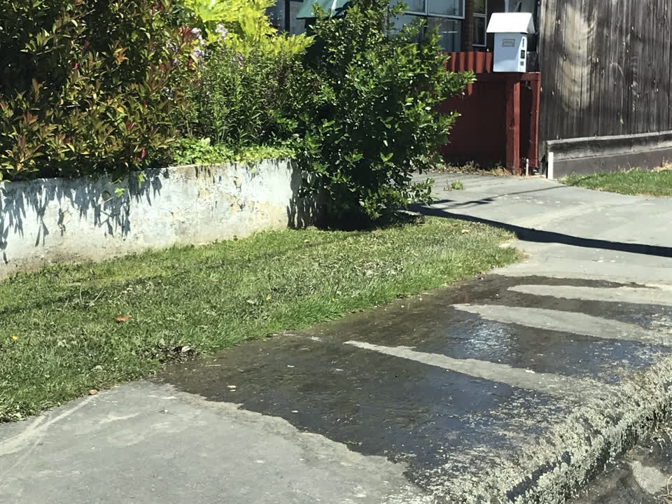 The photograph attached to this water leak report