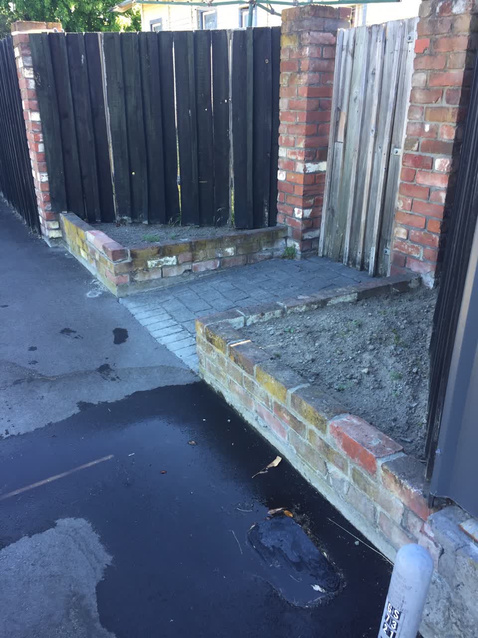 The photograph attached to this water leak report