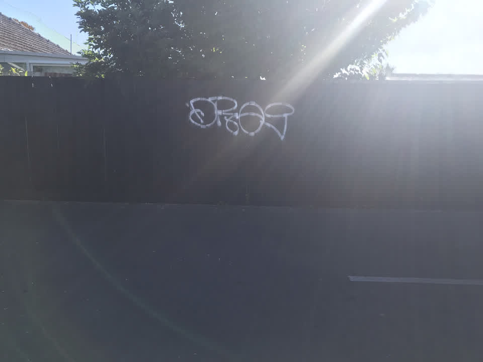 The photograph attached to this graffiti report