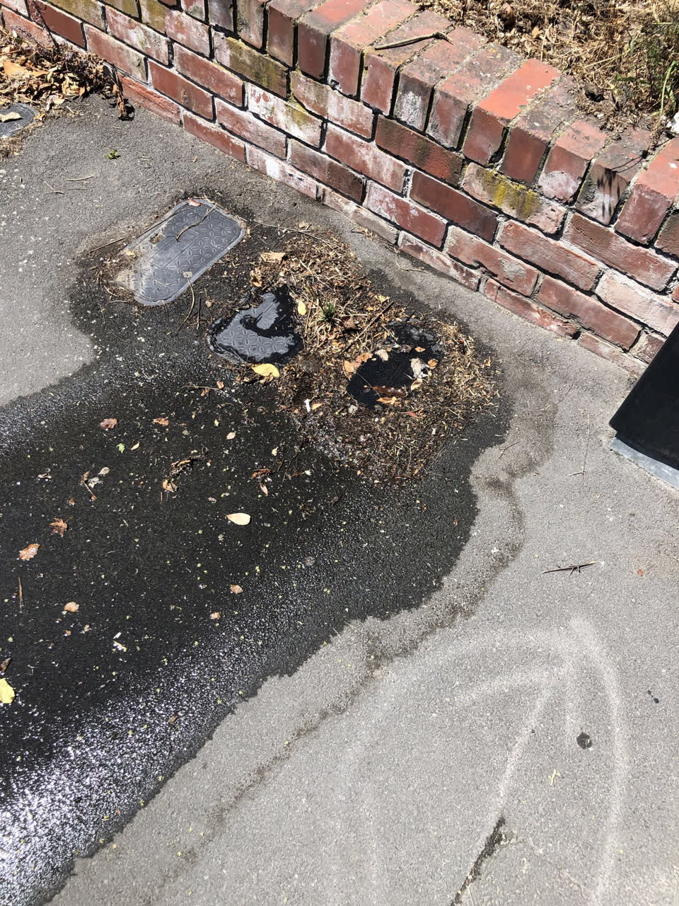 The photograph attached to this water leak report