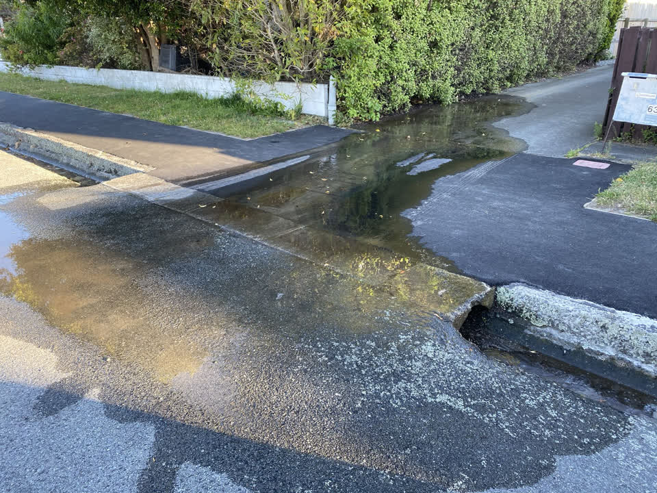 The photograph attached to this flooding report