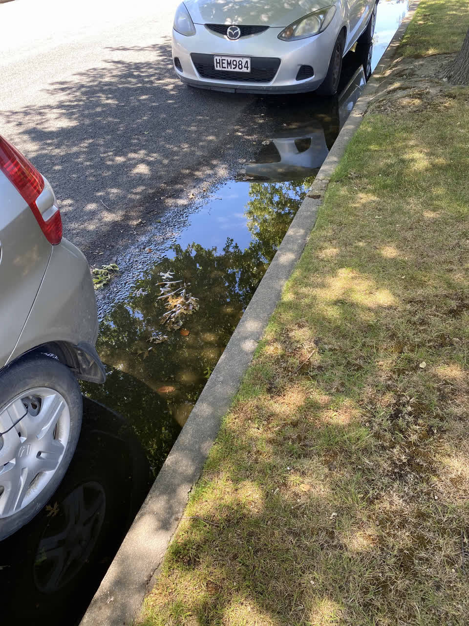 The photograph attached to this water leak report