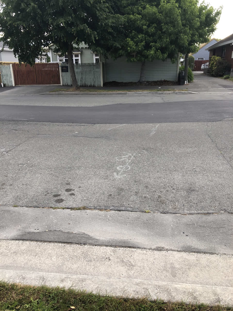 The photograph attached to this roading/streets report