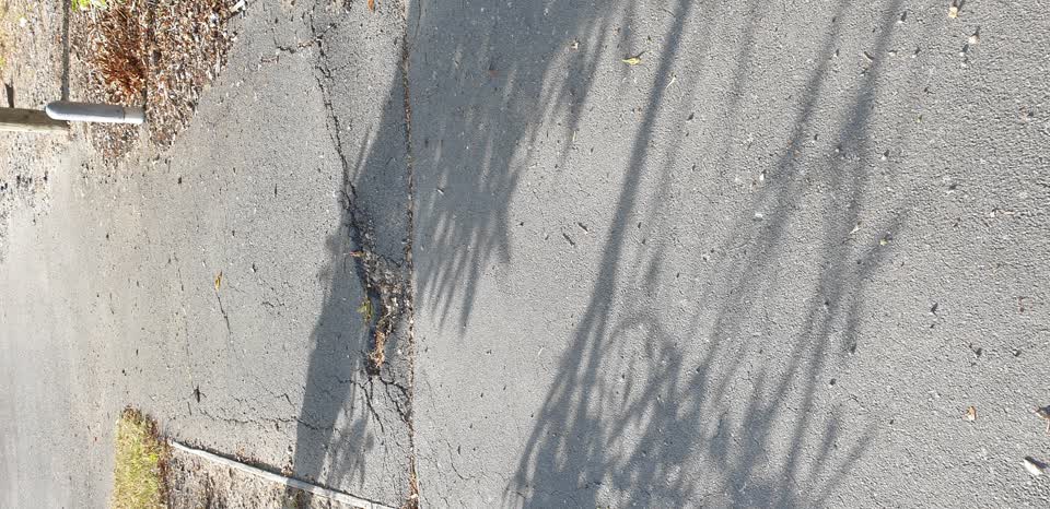 The photograph attached to this street light outage report