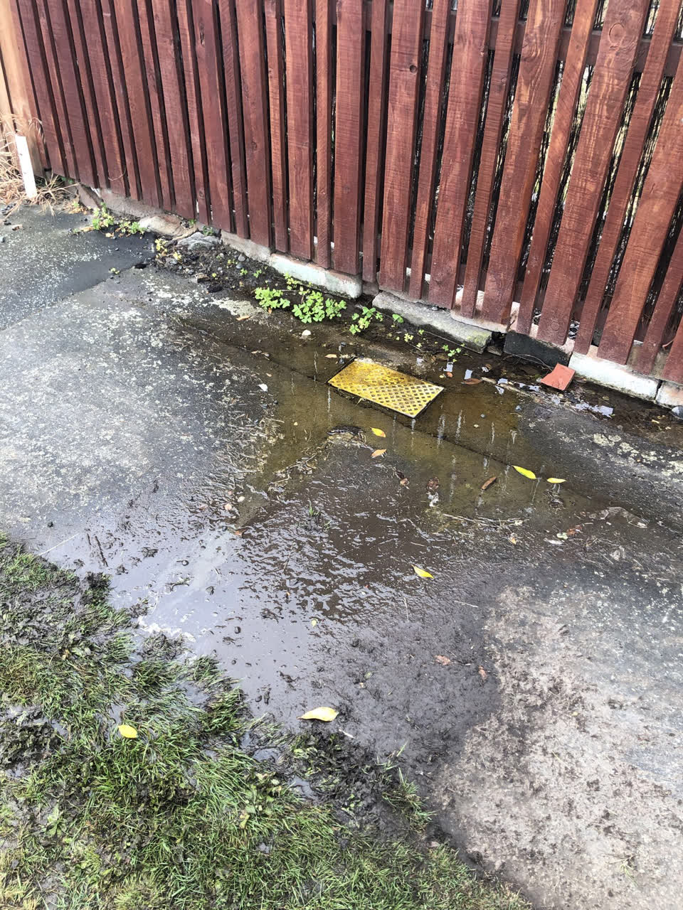 The photograph attached to this water leak report