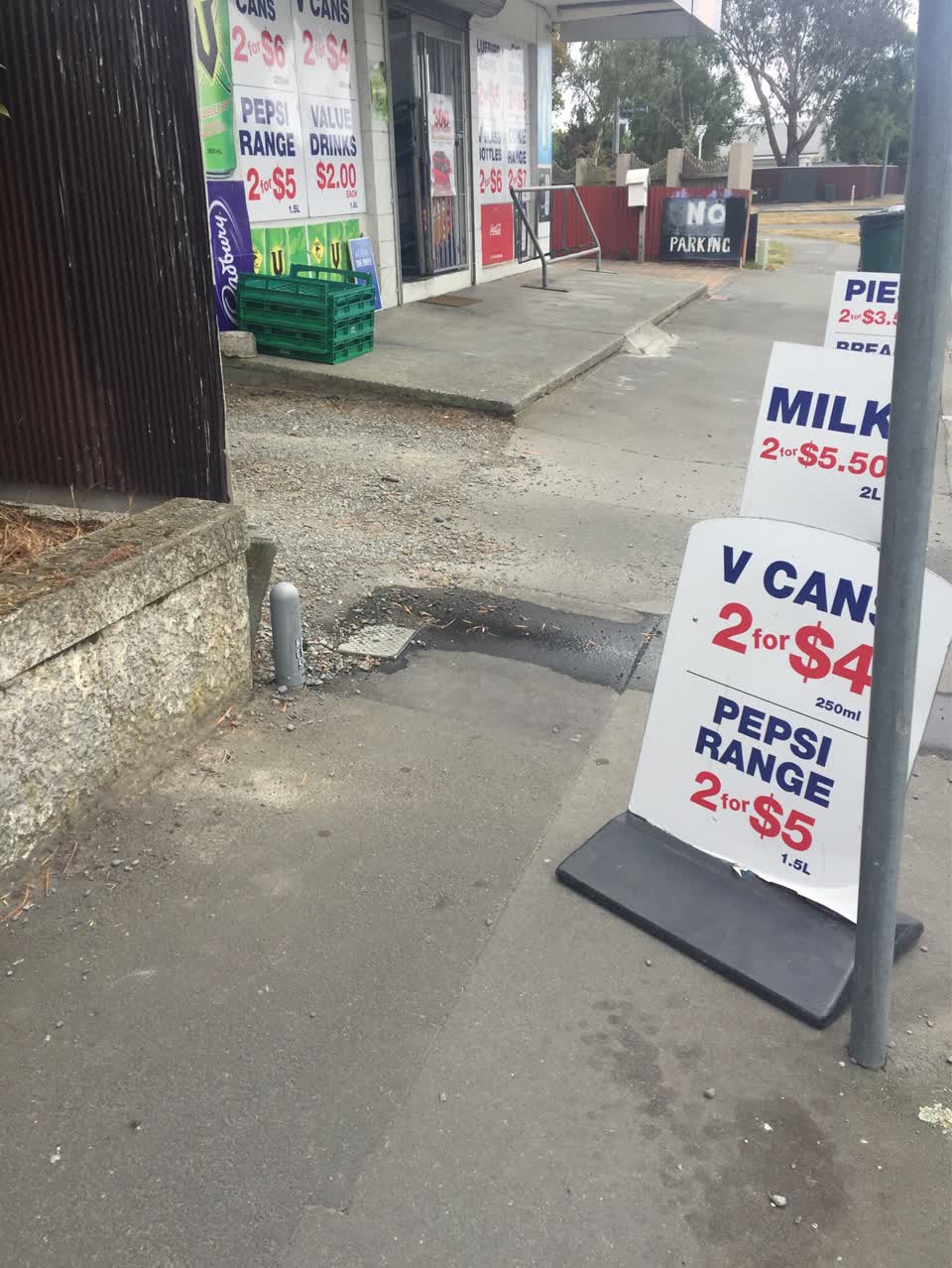 The photograph attached to this water leak report