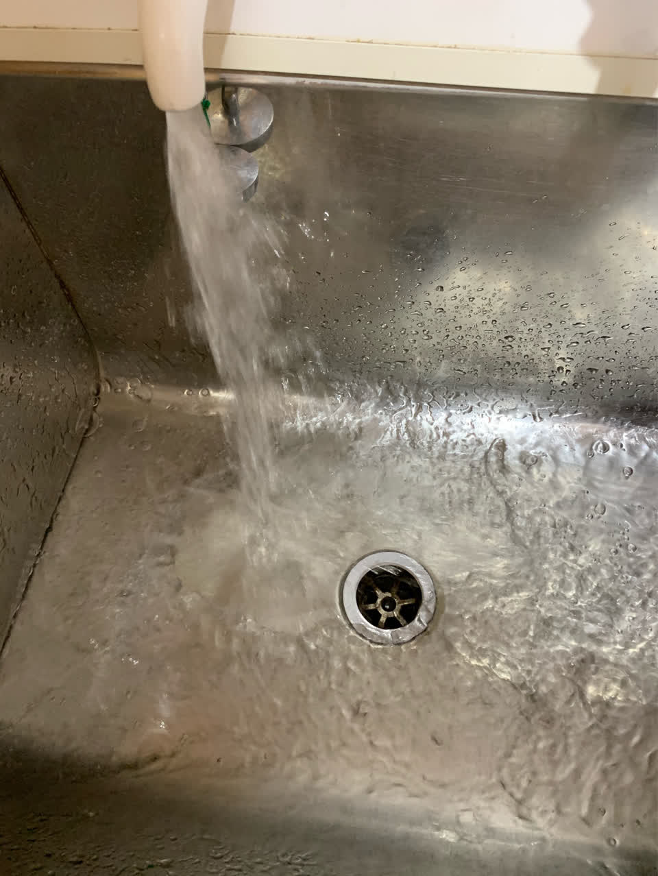 The photograph attached to this water leak report