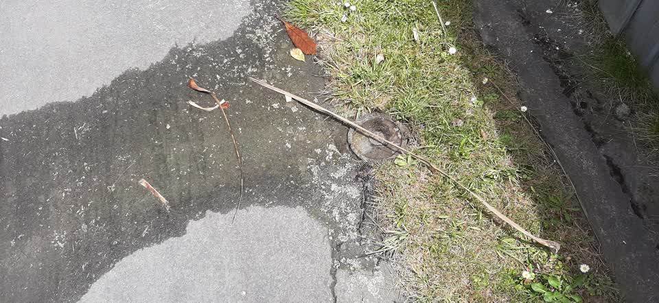 The photograph attached to this water leak report