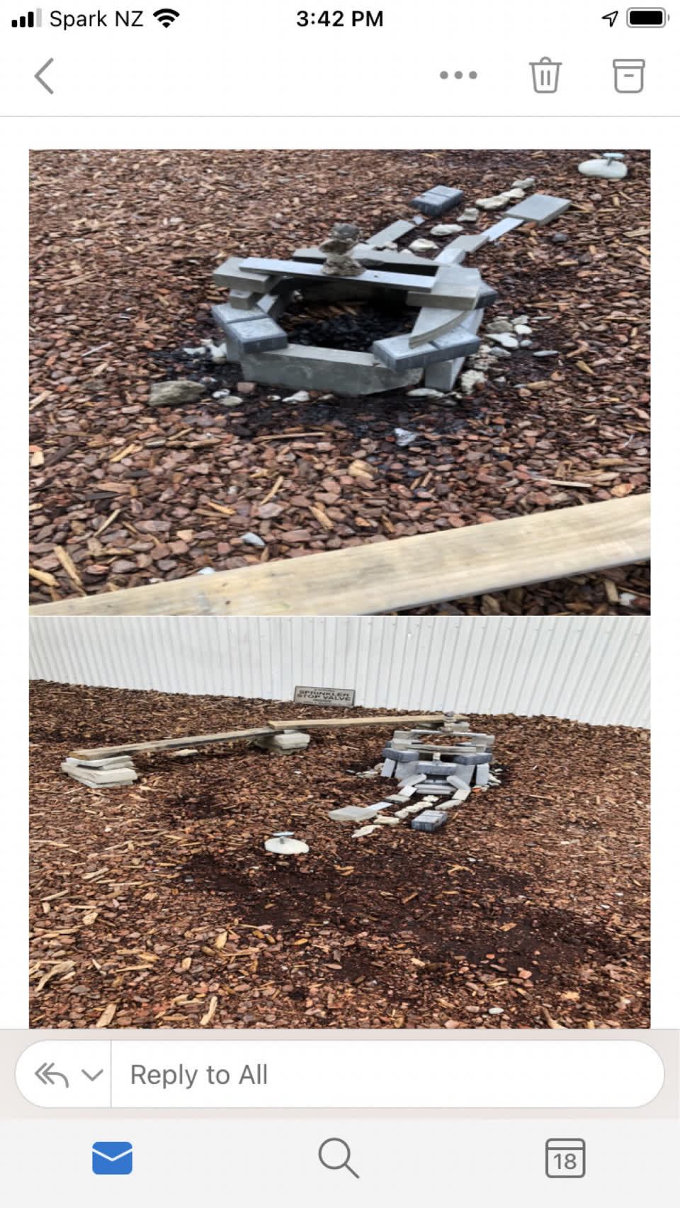 The photograph attached to this rubbish/recycling report