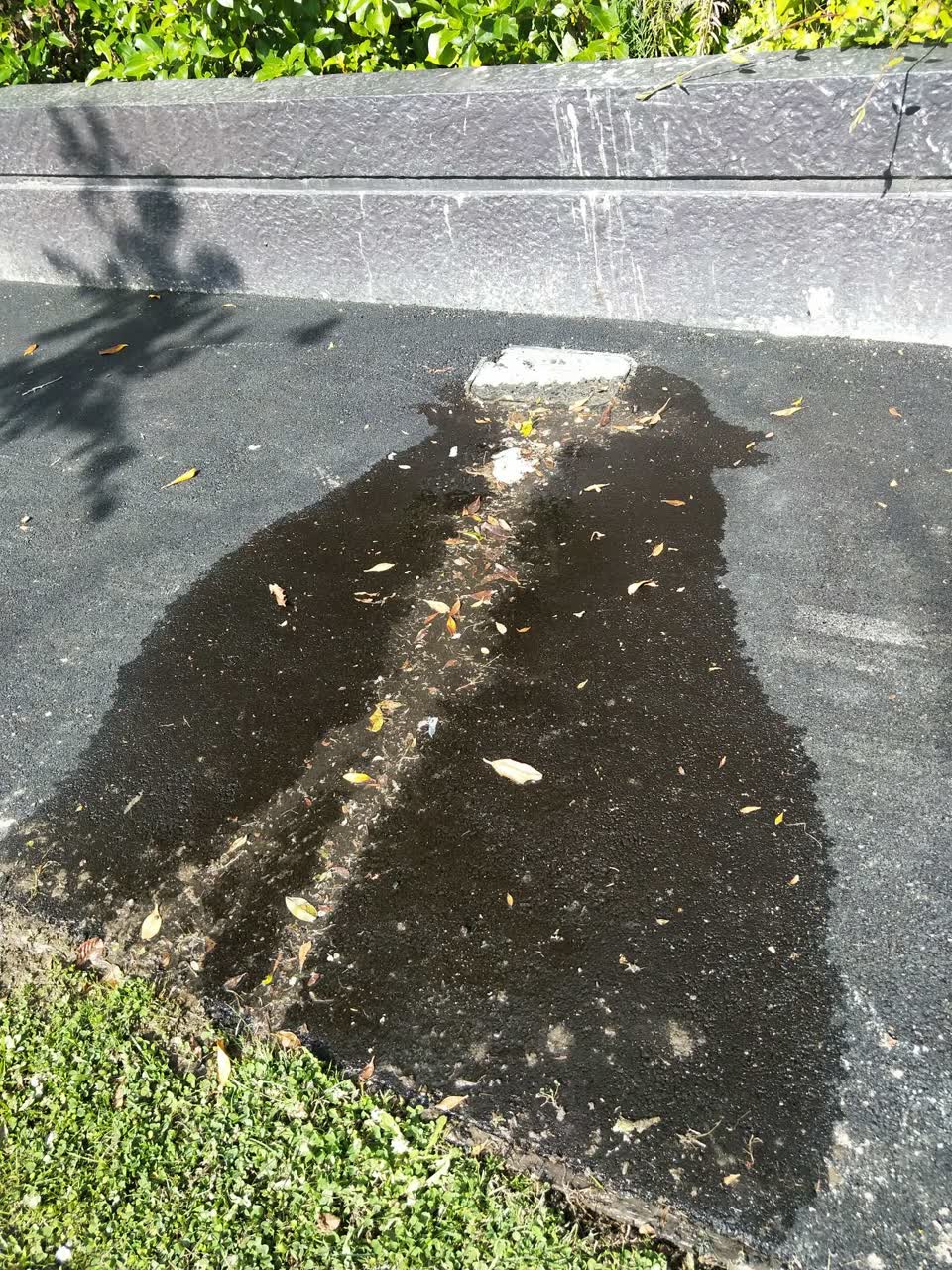 The photograph attached to this water leak report
