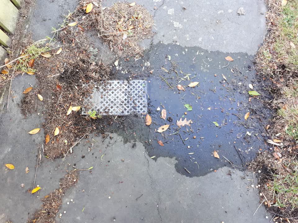 The photograph attached to this water leak report