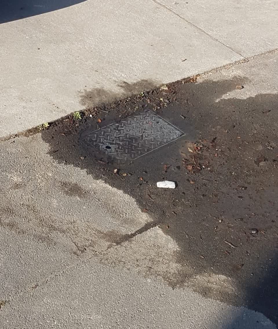 The photograph attached to this water leak report