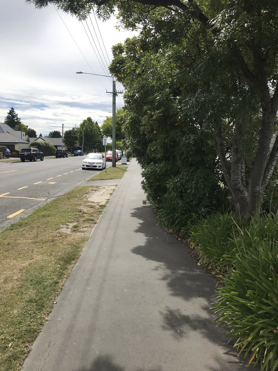 The photograph attached to this street light outage report