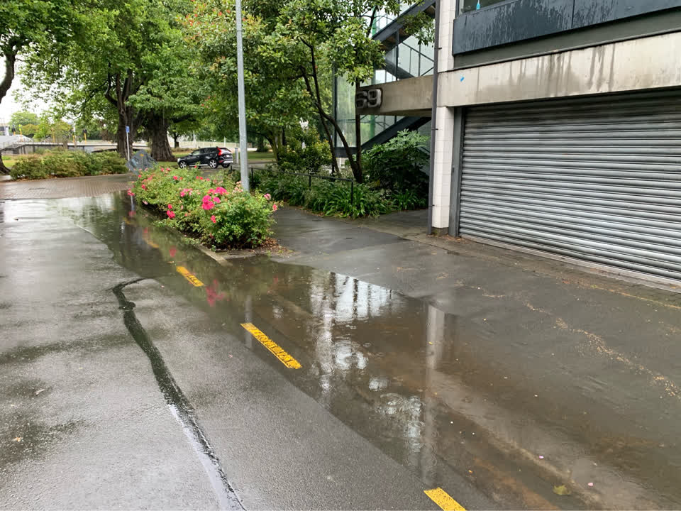 The photograph attached to this flooding report