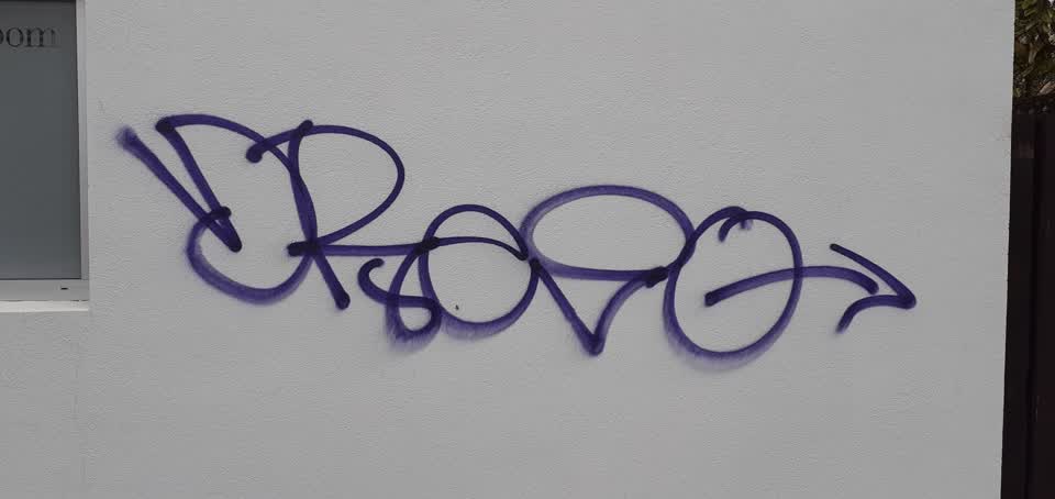 The photograph attached to this graffiti report