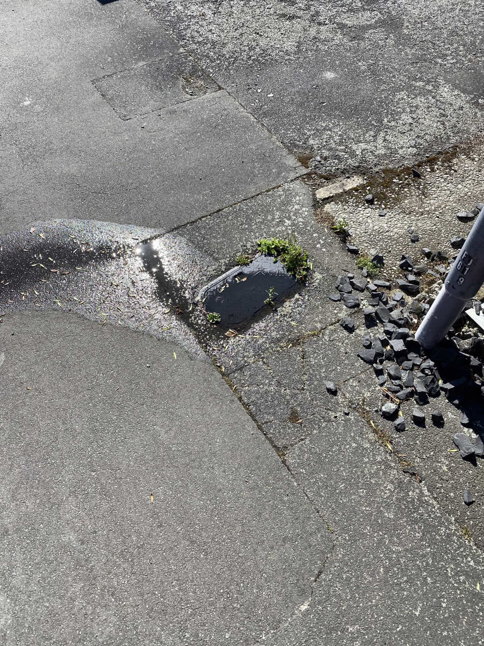 The photograph attached to this water leak report