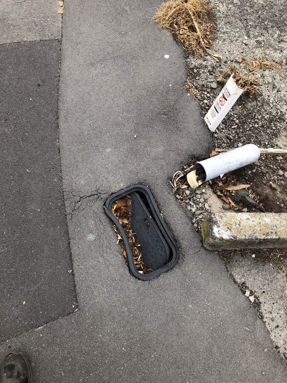 The photograph attached to this water leak report