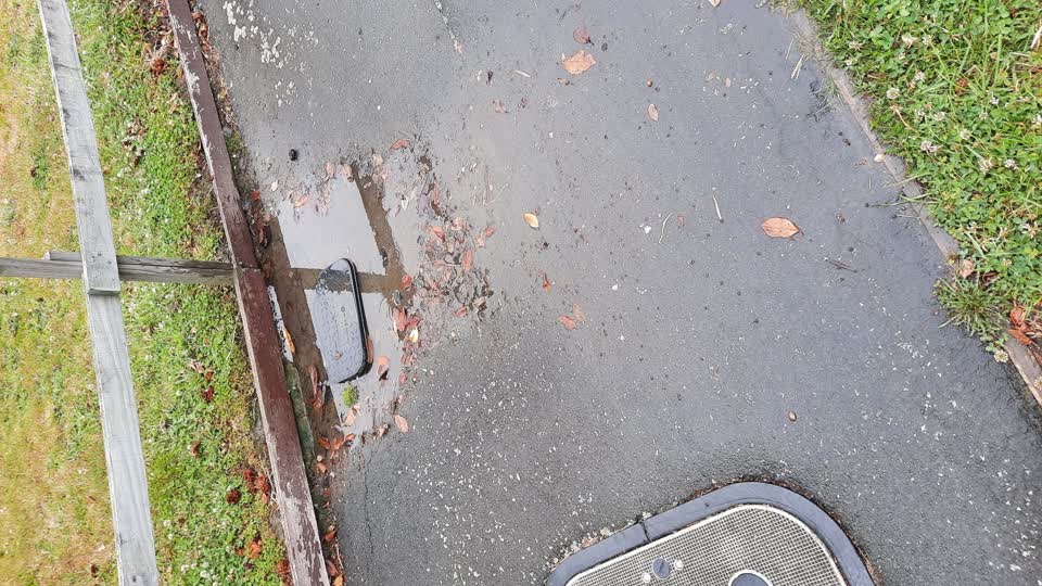 The photograph attached to this water leak report