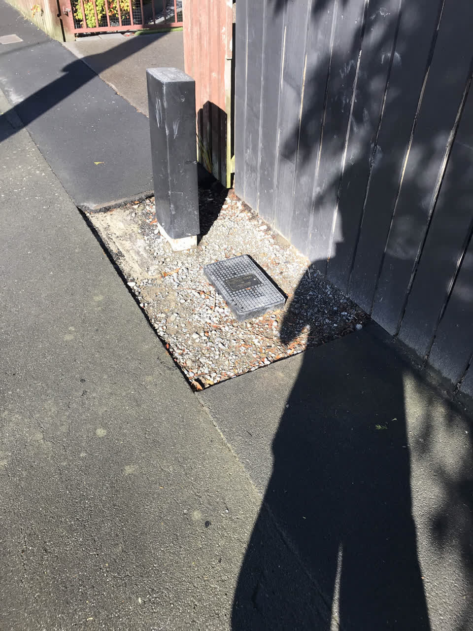 The photograph attached to this street light outage report
