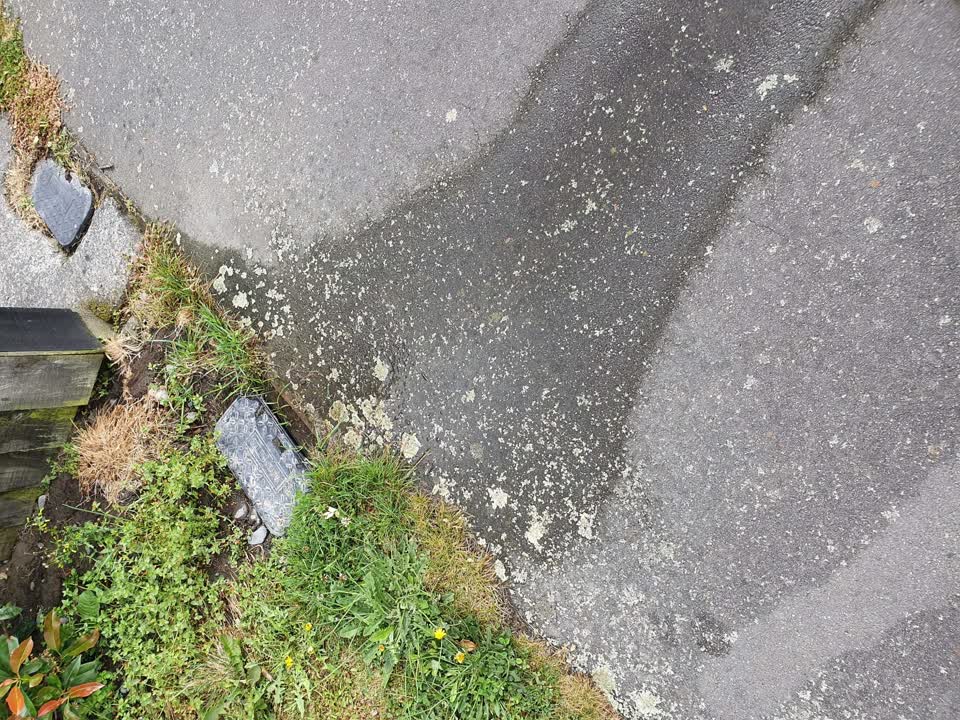 The photograph attached to this water leak report