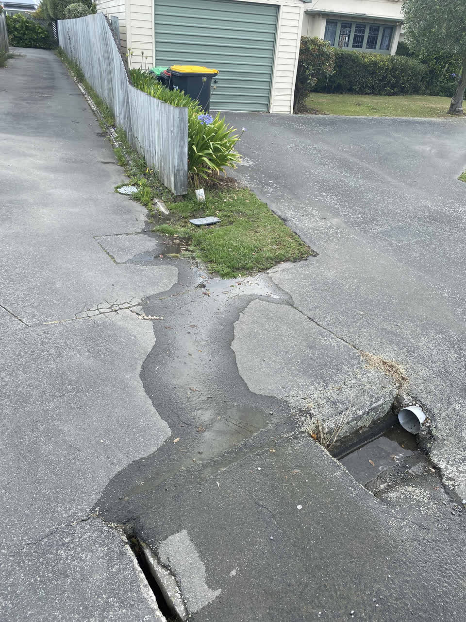 The photograph attached to this water leak report