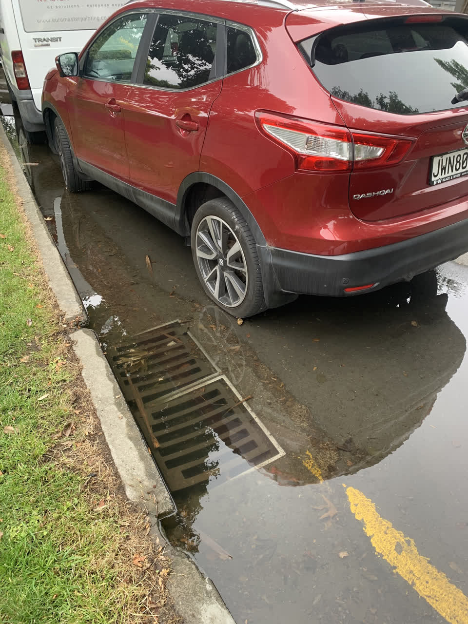 The photograph attached to this flooding report