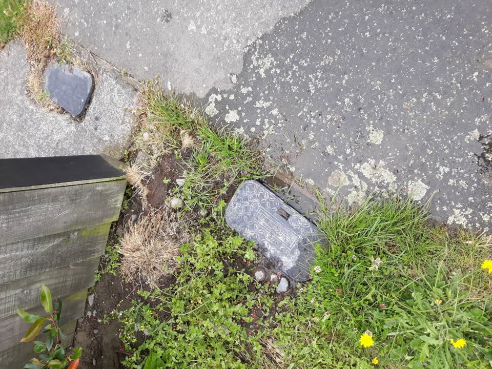 The photograph attached to this water leak report