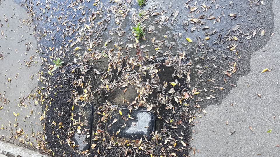 The photograph attached to this water leak report