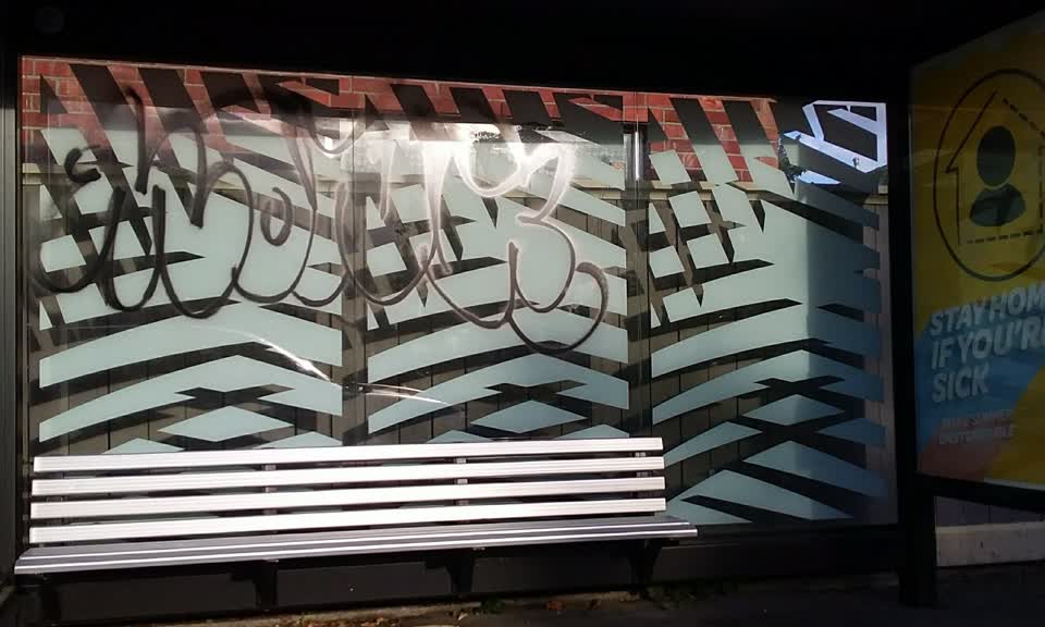 The photograph attached to this graffiti report