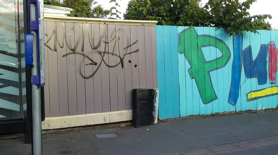 The photograph attached to this graffiti report