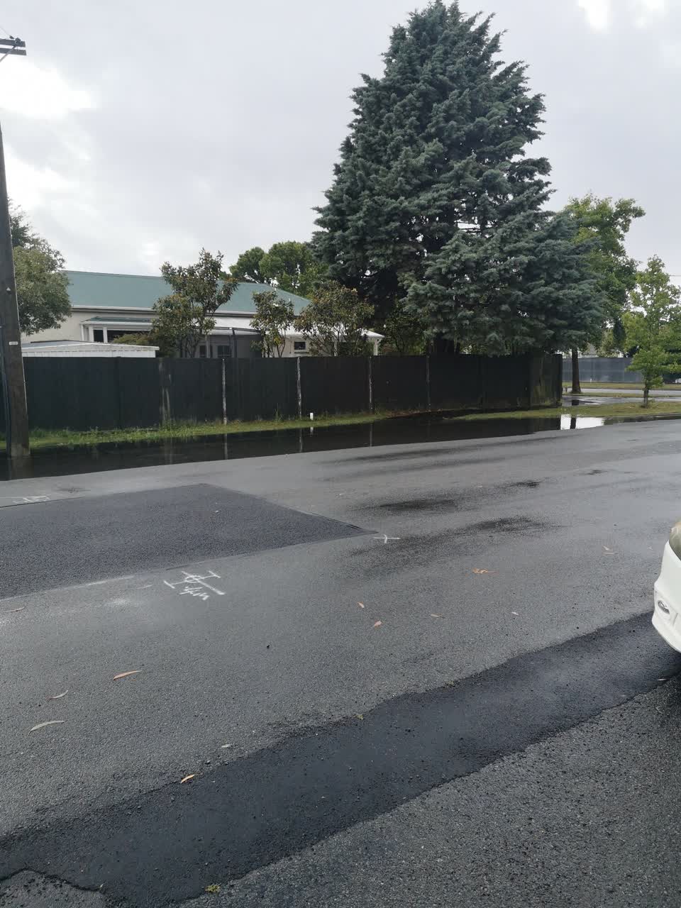 The photograph attached to this flooding report