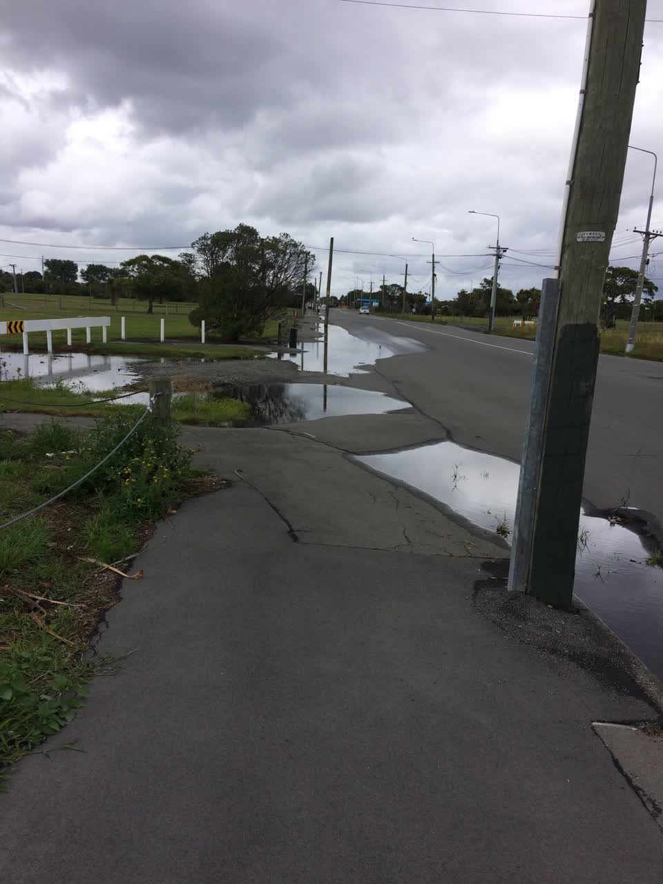 The photograph attached to this flooding report