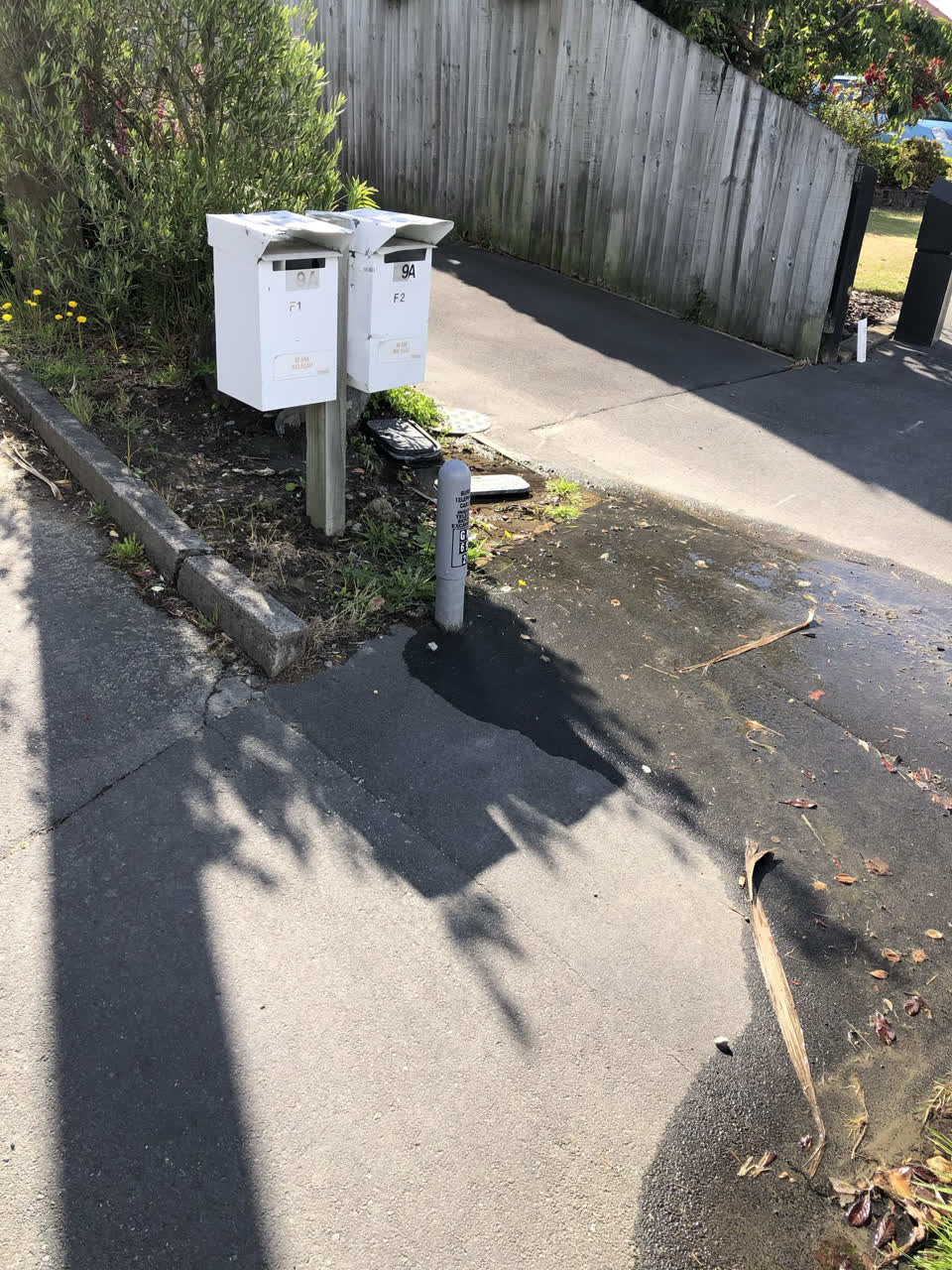 The photograph attached to this water leak report