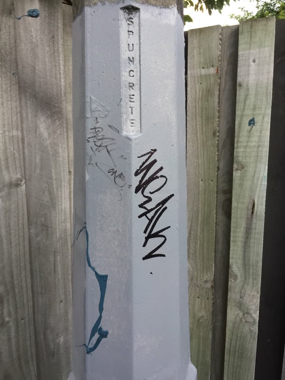 The photograph attached to this graffiti report