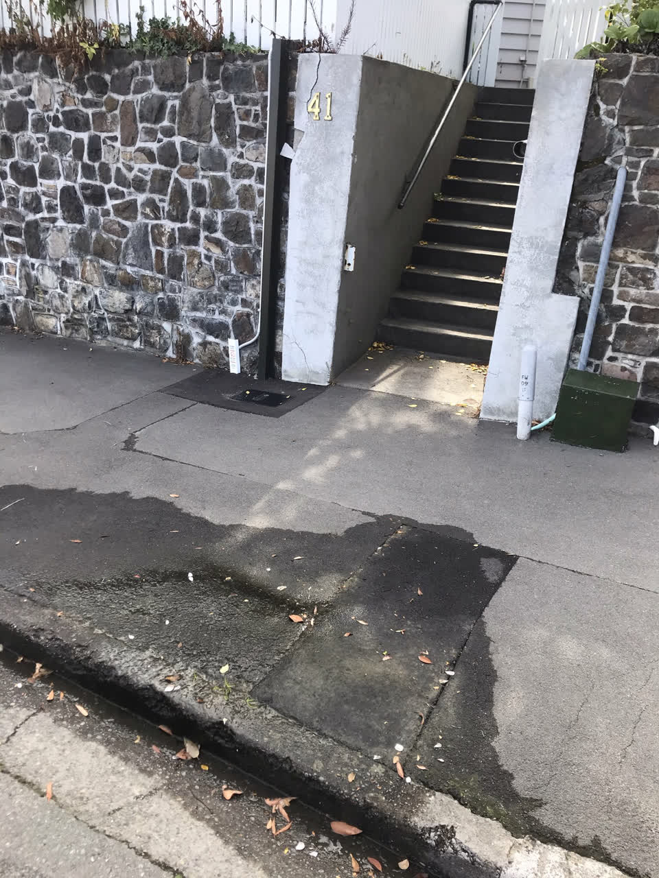The photograph attached to this water leak report