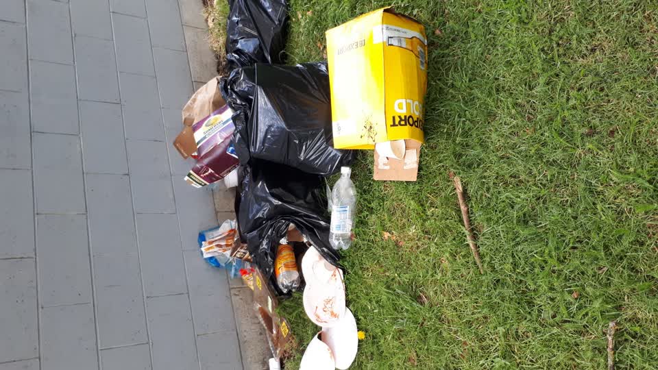 The photograph attached to this rubbish/recycling report