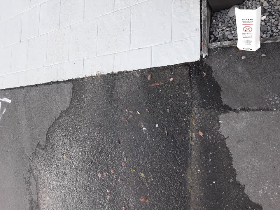 The photograph attached to this water leak report