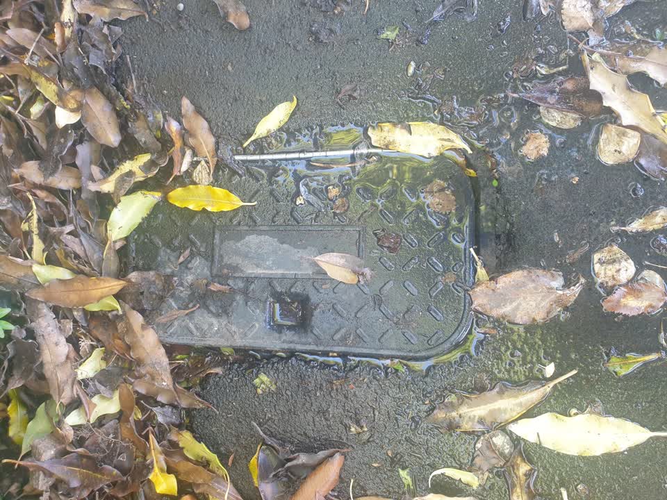 The photograph attached to this water leak report