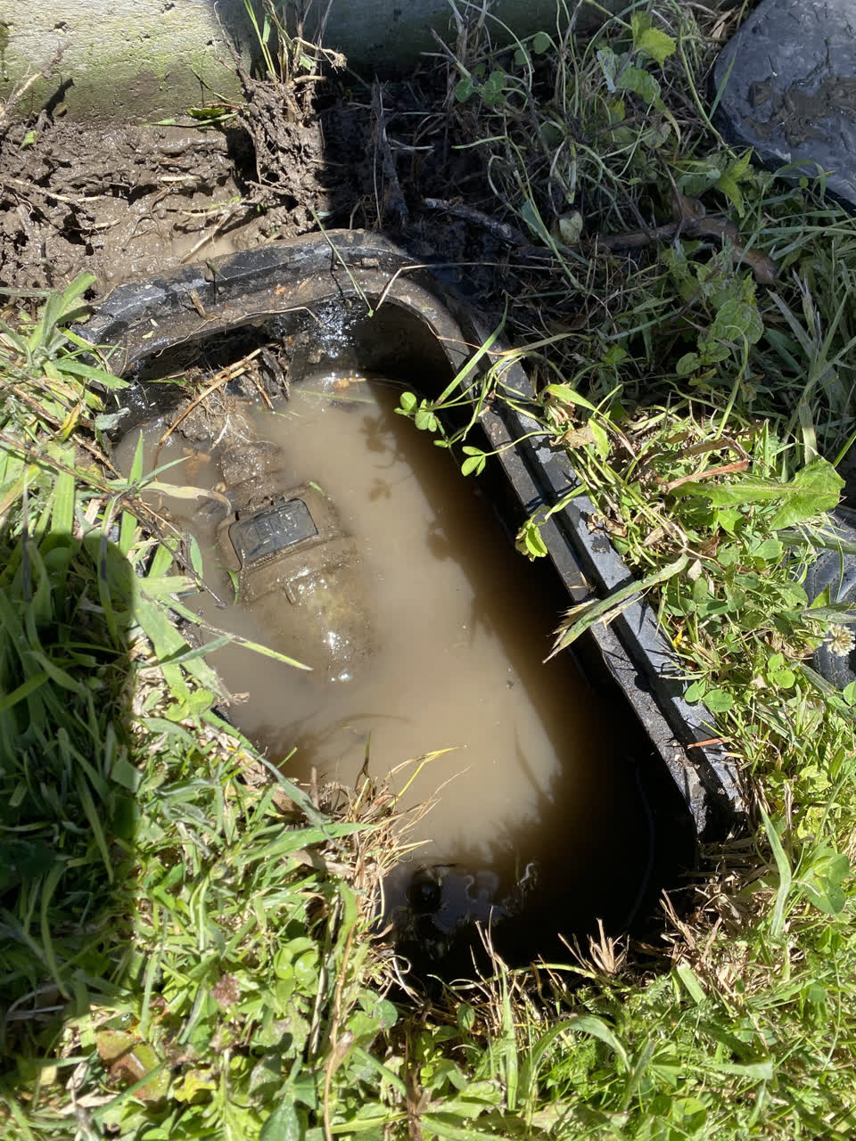 The photograph attached to this water leak report